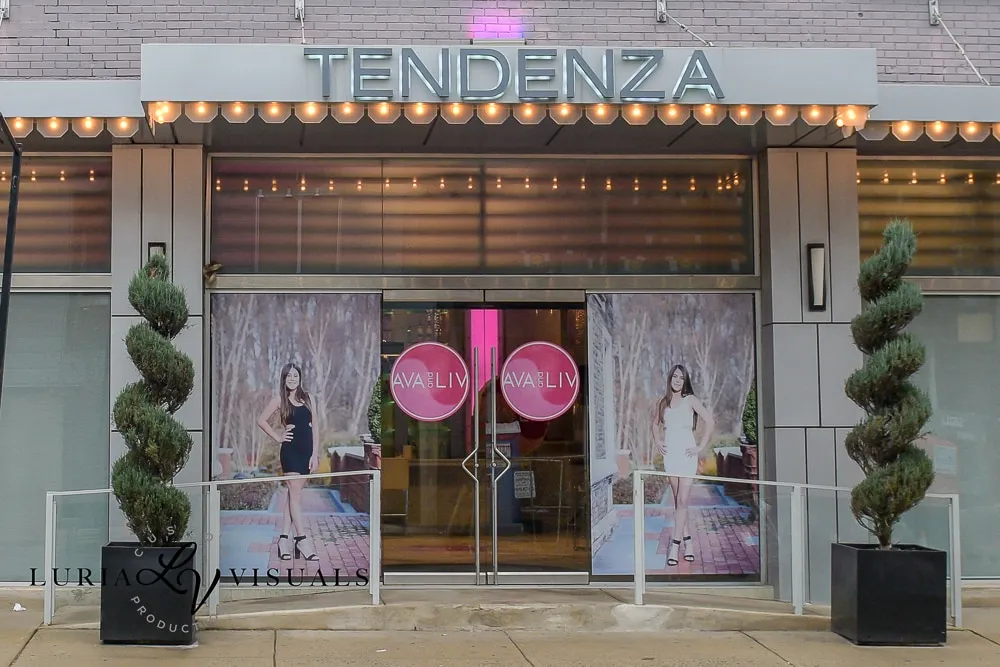 Event venue entrance styled for a celebration